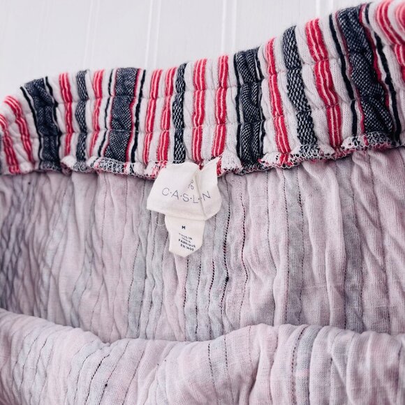 Caslon Womens Striped Seersucker Skirt With Pockets - Picture 2 of 6